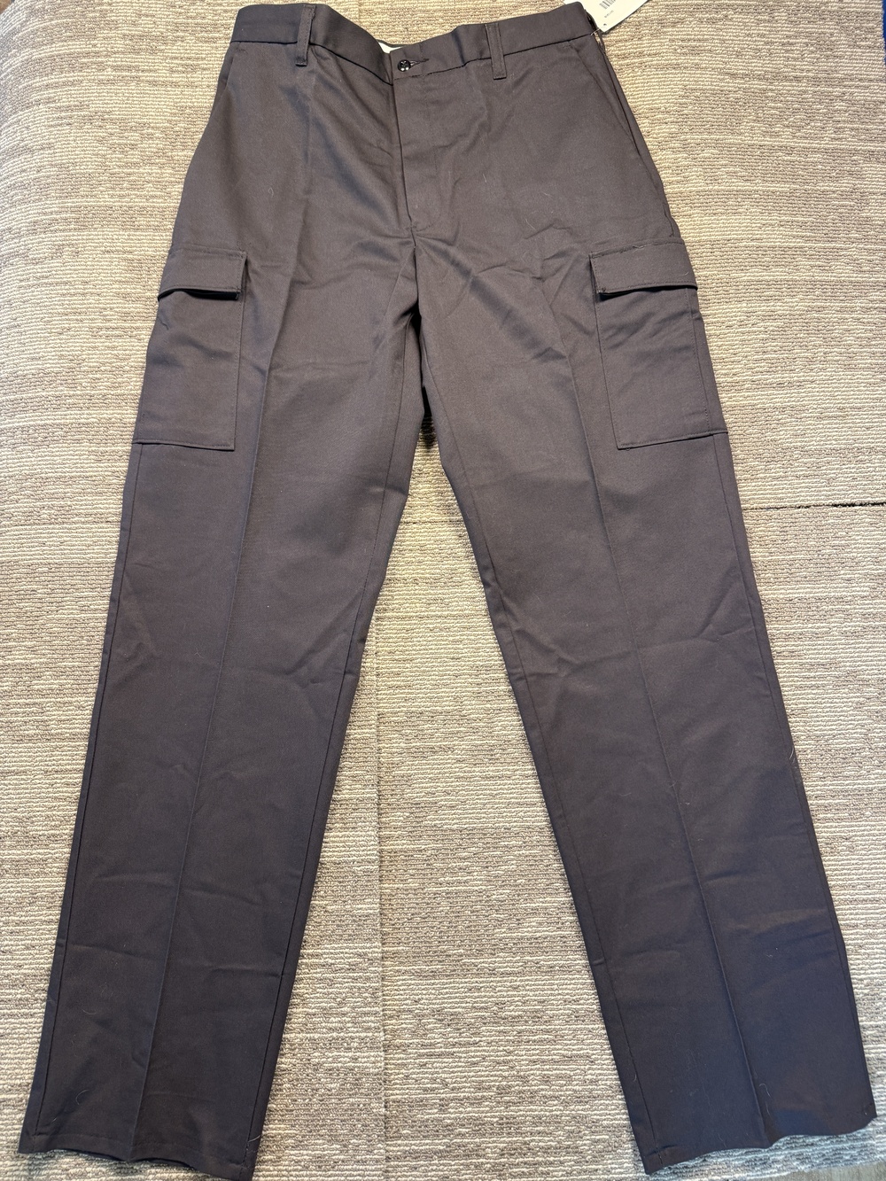 Cintas Pants Mens 32x34 Blue Cargo Flat Front Straight Leg Utility Workwear